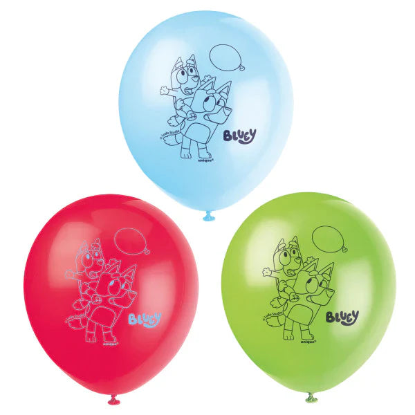 Bluey 8 12"  Latex Baloons-2S